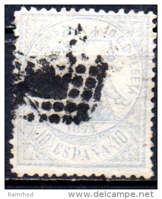 SPAIN 1874 Allegorical Figure Of Justice  - 10c - Blue  AVU - Gebruikt