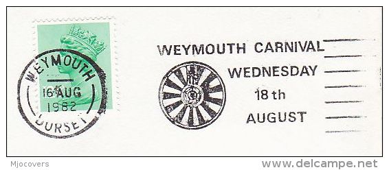 1982 COVER Slogan WEYMOUTH CARNIVAL Illus ROUND TABLE  Gb   Stamps - Carnival