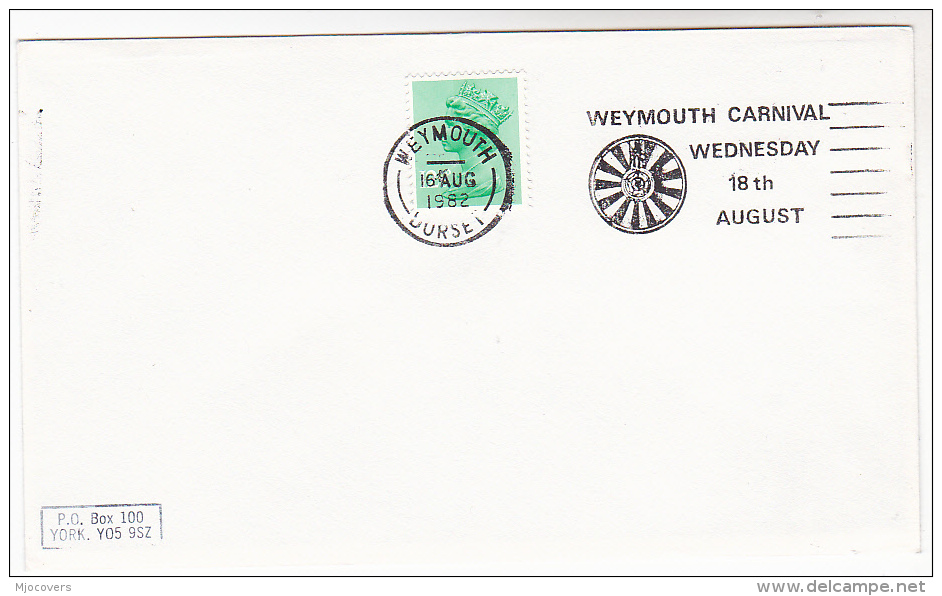 1982 COVER Slogan WEYMOUTH CARNIVAL Illus ROUND TABLE  Gb   Stamps - Carnival