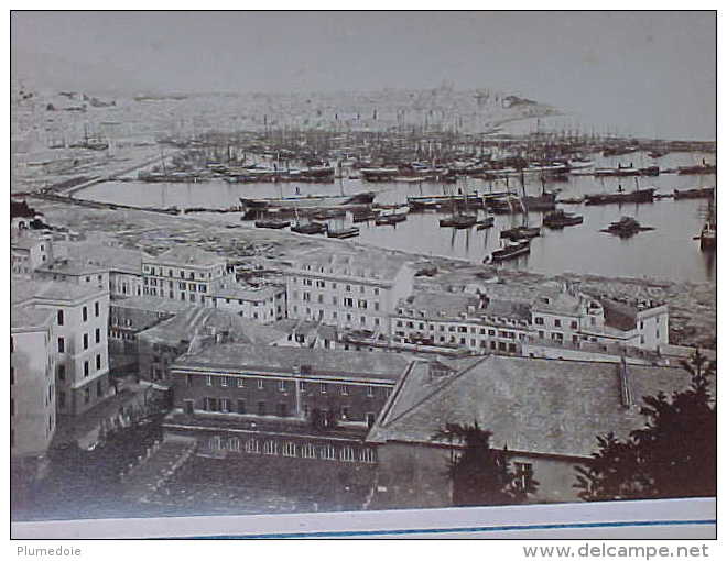 XIX è , ITALIE, GENES / GENOVA VEDUTE , PORTO Photographie  Originale De 1878 , OLD REAL PHOTO Recto Verso  Prix Fixe - Anciennes (Av. 1900)