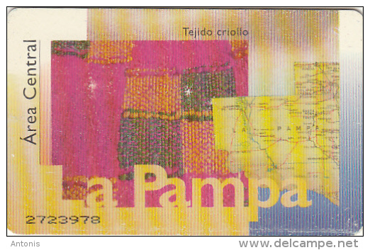 ARGENTINA(chip) - La Pampa, Telefonica Telecard(F 02), Chip GEM1a, Used - Argentina