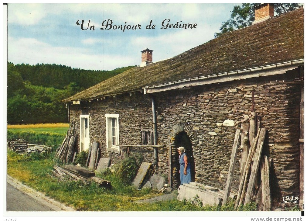 Un  Bonjour  De  Gedinne -- Mortehan  Vieille  Maison.    (2 Scans) - Gedinne