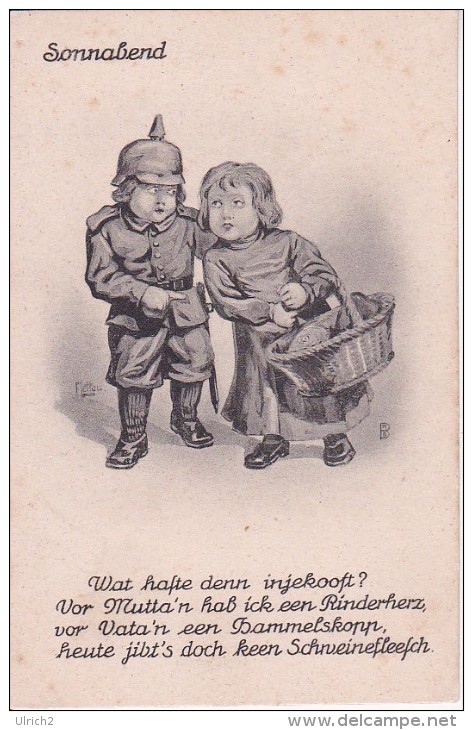 AK Sonnabend - Kinder - Patriotika - 1. WK  (16886) - Humor