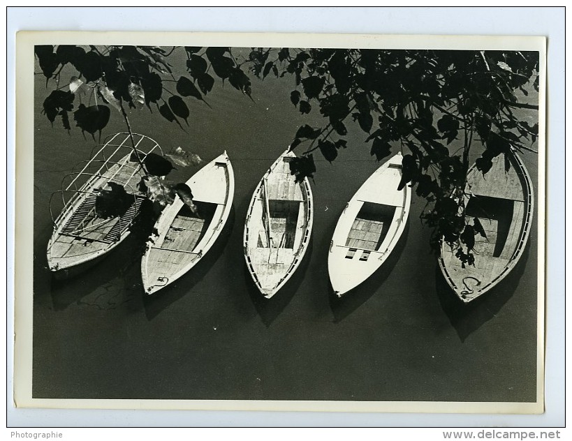 Inde Scène De La Vie Quotidienne Bateaux Ancienne Photo 1960 - Autres & Non Classés