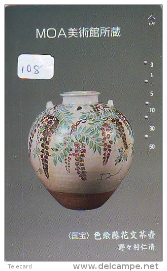 Telecarte Japan * VASE Poterie POTTERY Vaas ART Décoration (108) - Kultur