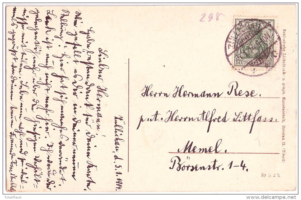 ZÜLLICHAU Rathaus Sulechow Privilgierte Rats Apotheke 5.1.1914 Gelaufen - Neumark