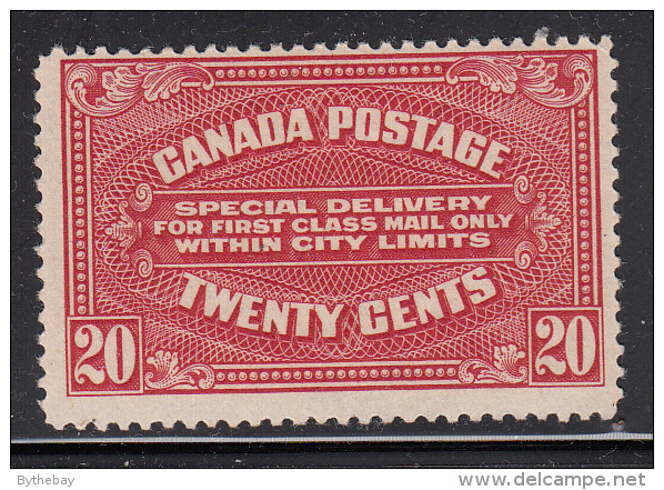 Canada MH Scott #E2a 20c Special Delivery, 41mm Wide - Exprès