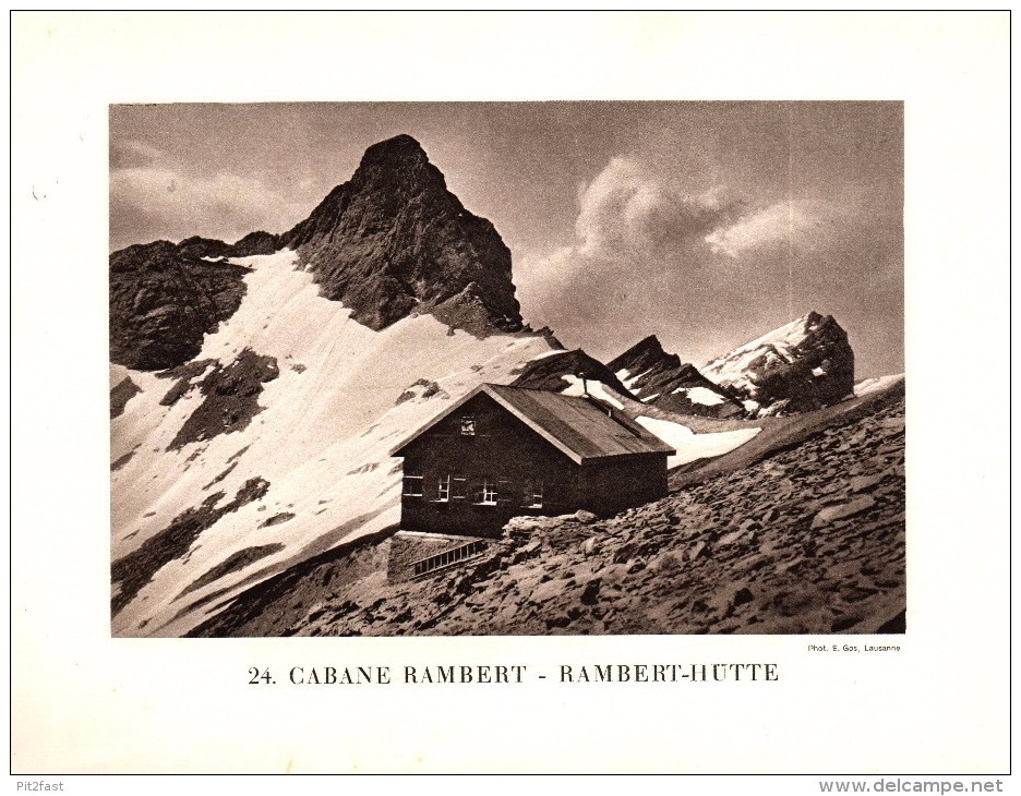 Original Ansicht/ Photographie Von 1927 , Ramberthütte , Basel , Randa , Ca. 20x13 , Berghütte !!! - Randa