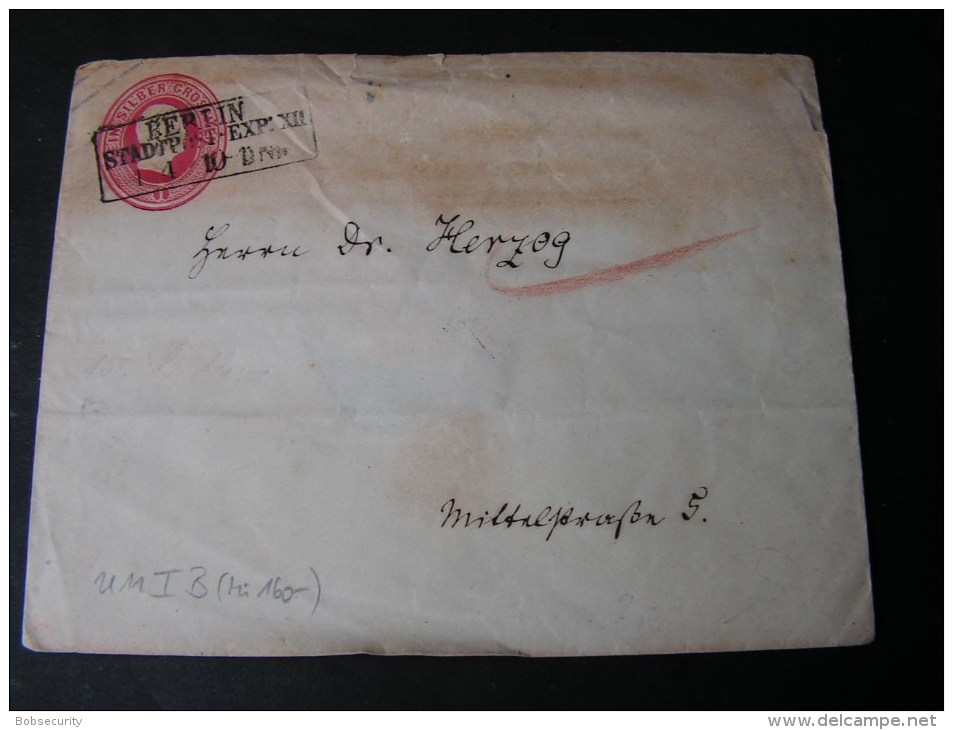 == Umschlag Ca. 1860   Berlin  Not Perfect Michel €  160,00 - Postal  Stationery