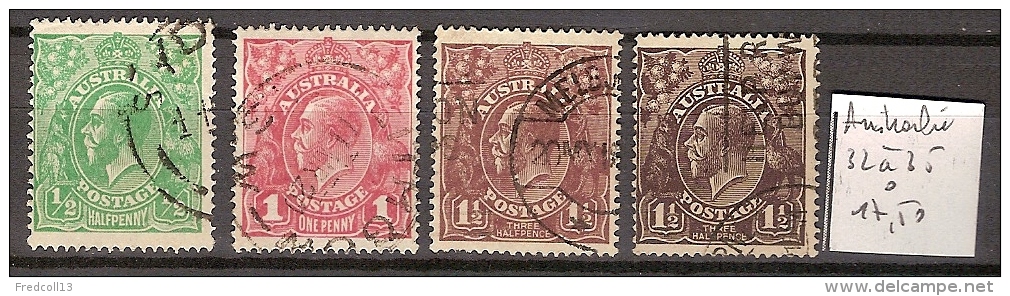 Australie 32 à 35 Oblitérés Côte 17.50 € - Used Stamps