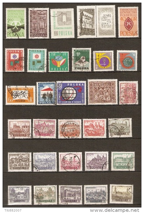 POLOGNE  /  POLSKA.      Lot De  31 Différents Oblitérés.   Années 60. - Collections