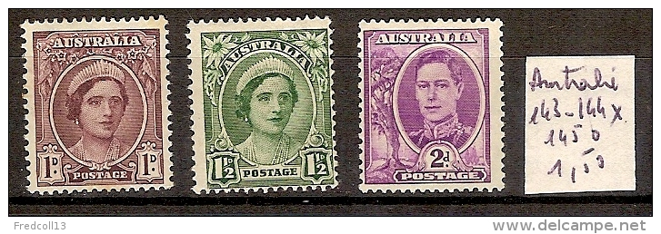 Australie 143-144 * & 145 NSG Côte 1.50 € - Nuevos