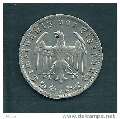 Deutschland 1 RM. 1935, Used, Ungereinigt, Rückseite Beschädigt, Ni - Other & Unclassified