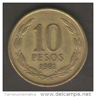CILE 10 PESOS 1981 - Chili