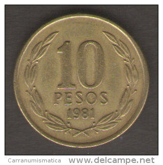 CILE 10 PESOS 1981 - Cile