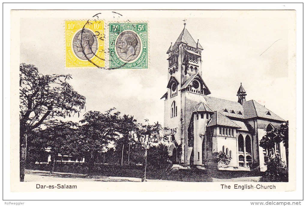 Tanzania Daar-es-Salaam English-Church Ges. Nach Brüssel Frankiert Mit Englische Kolonie Marken - Tanzania