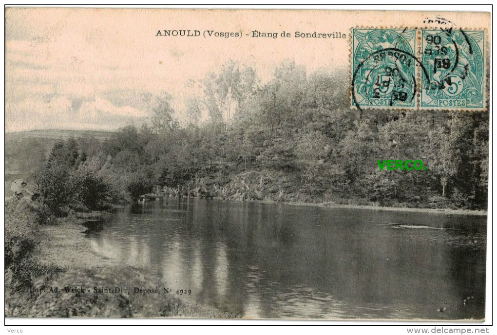 Carte Postale Ancienne De ANOULD – ETANG DE SONDREVILLE - Anould