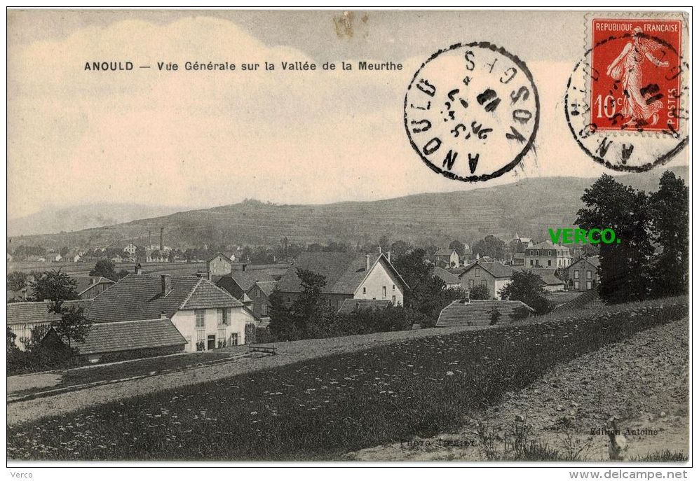 Carte Postale Ancienne De ANOULD – VUE GENERALE SUR LA VALLEE DE LA MEURTHE - Anould