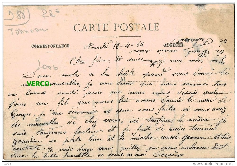 Carte Postale Ancienne De ANOULD – LA POSTE - Anould