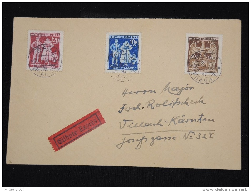 BOHEME ET MORAVIE - Enveloppe En Exprés De Prague En 1944 - Aff. Plaisant - à Voir - Lot P8351 - Lettres & Documents