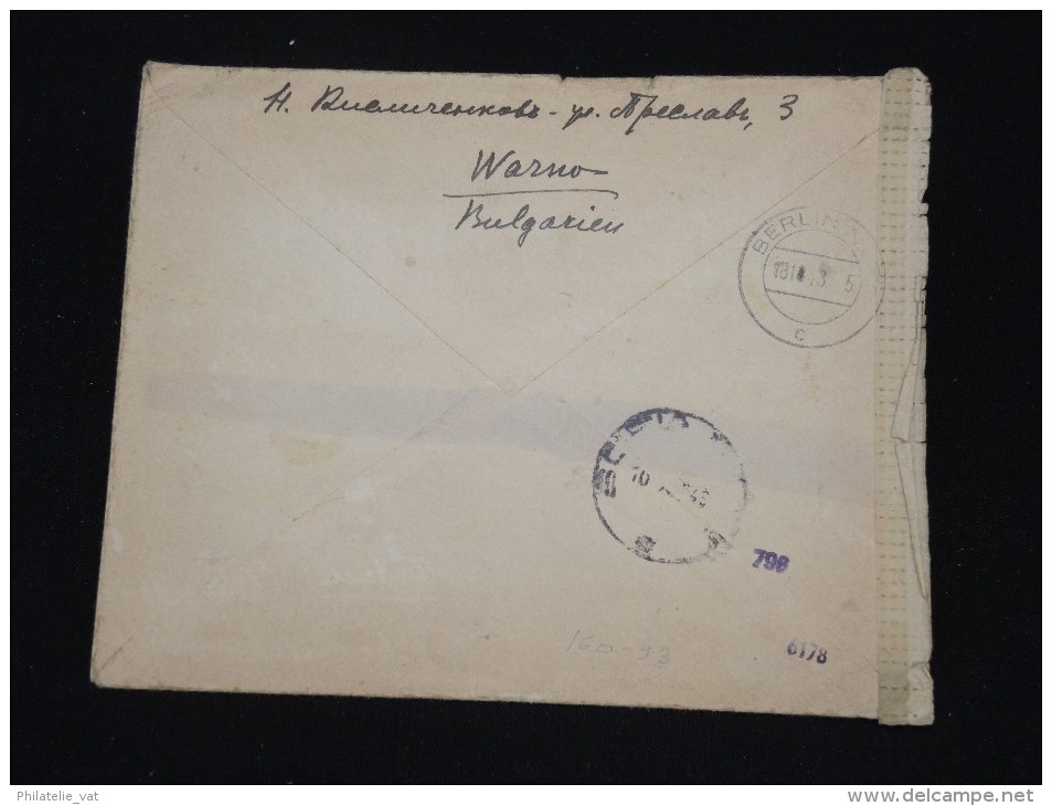 BULGARIE - Enveloppe En Recommandée De Varna Pour Berlin En 1943 Avec Censure - Aff. Plaisant - à Voir - Lot P8352 - Storia Postale