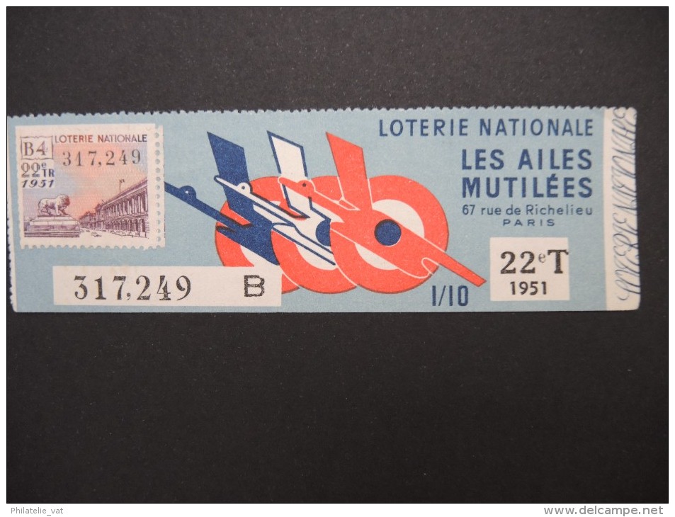 Billets De Loterie - Détaillons Jolie Collection - A Voir - Lot N° 8242 - Billets De Loterie