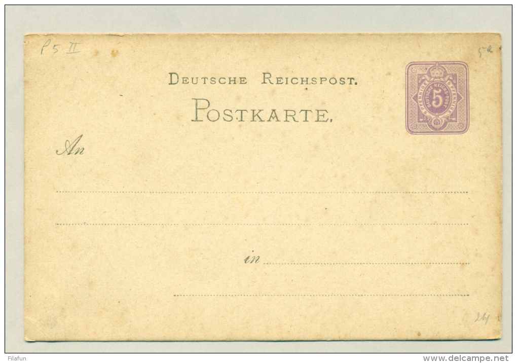 Deutsches Reich - 1875 - 5 Pfennige Postkarte - Andere & Zonder Classificatie