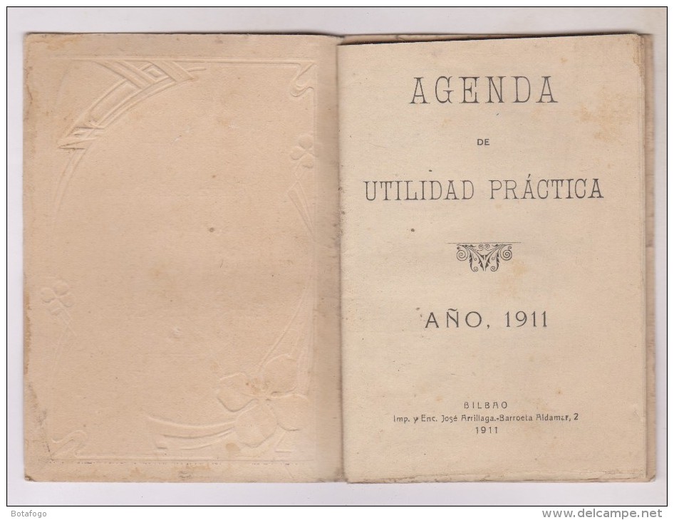 PETIT CALENDRIER AGENDA En 1911, ESPAGNE - Petit Format : 1901-20