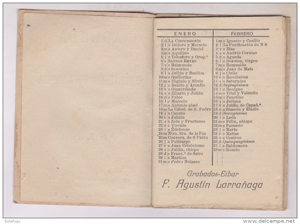 PETIT CALENDRIER AGENDA En 1911, ESPAGNE - Small : 1901-20