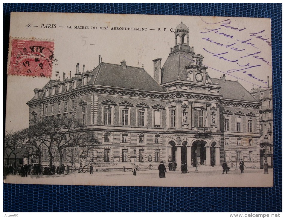 ""    CPA  PARIS  //  MAIRIE  ""  Précurseur - Distrito: 19