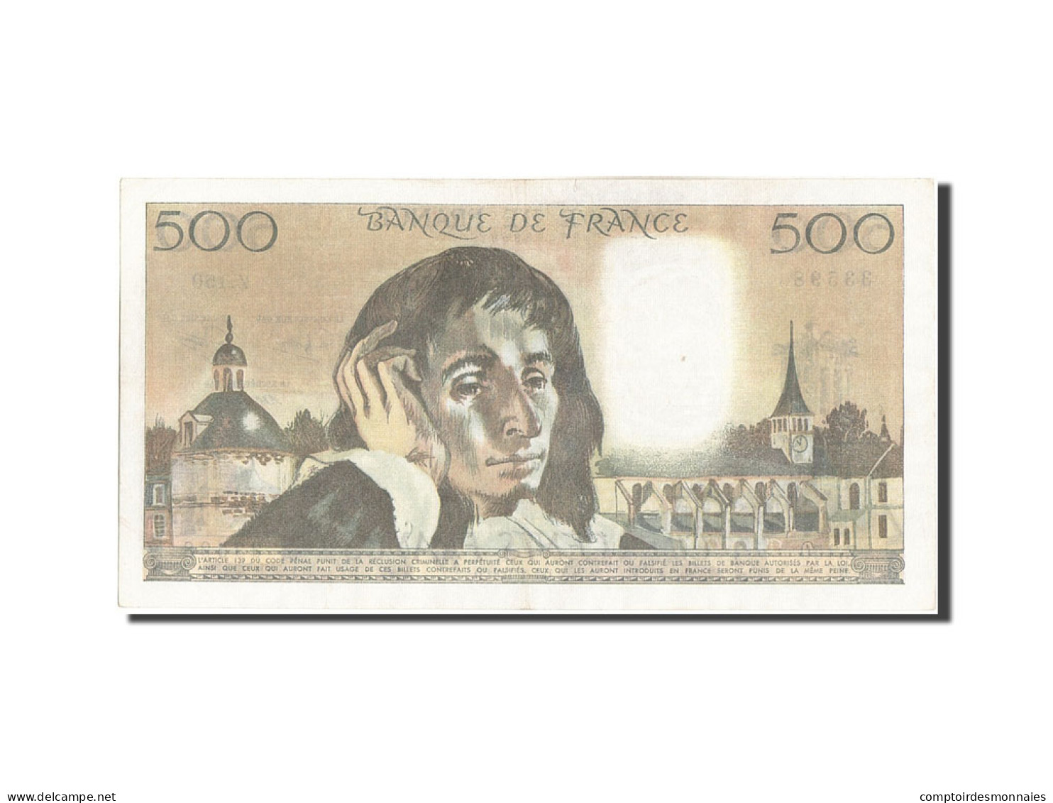 Billet, France, 500 Francs, 500 F 1968-1993 ''Pascal'', 1982, 1982-01-07, TTB+ - 500 F 1968-1993 ''Pascal''