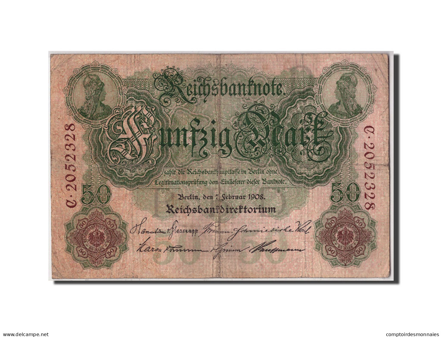 Billet, Allemagne, 50 Mark, 1908, 1908-02-07, TB - 50 Mark