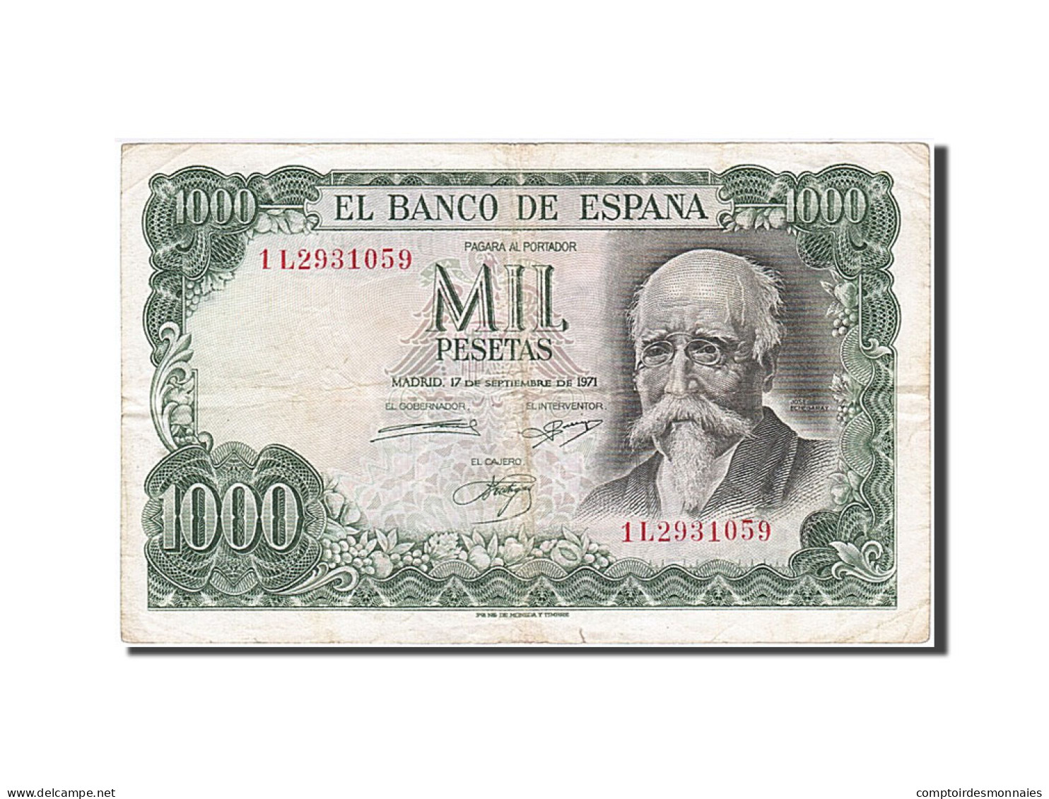 Billet, Espagne, 1000 Pesetas, 1971, 1971-09-17, TB - 1000 Pesetas