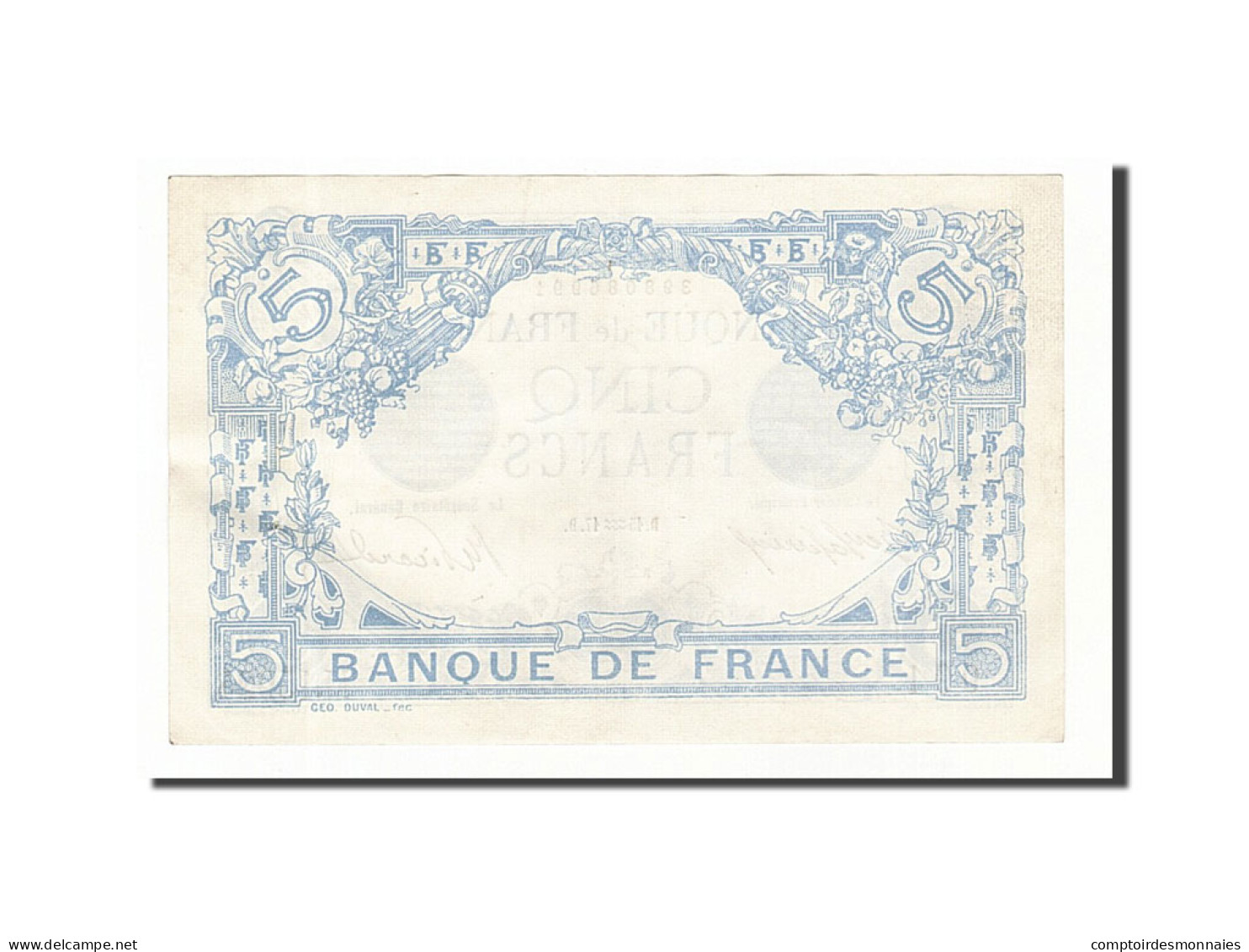 Billet, France, 5 Francs, 5 F 1912-1917 ''Bleu'', 1917, 1917-01-15, SUP+ - 5 F 1912-1917 ''Bleu''