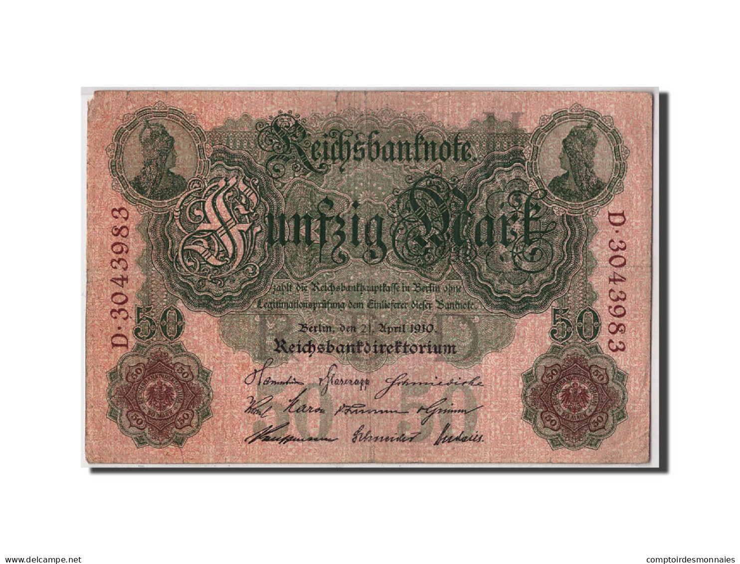 Billet, Allemagne, 50 Mark, 1910, 1910-04-21, TB - 50 Mark