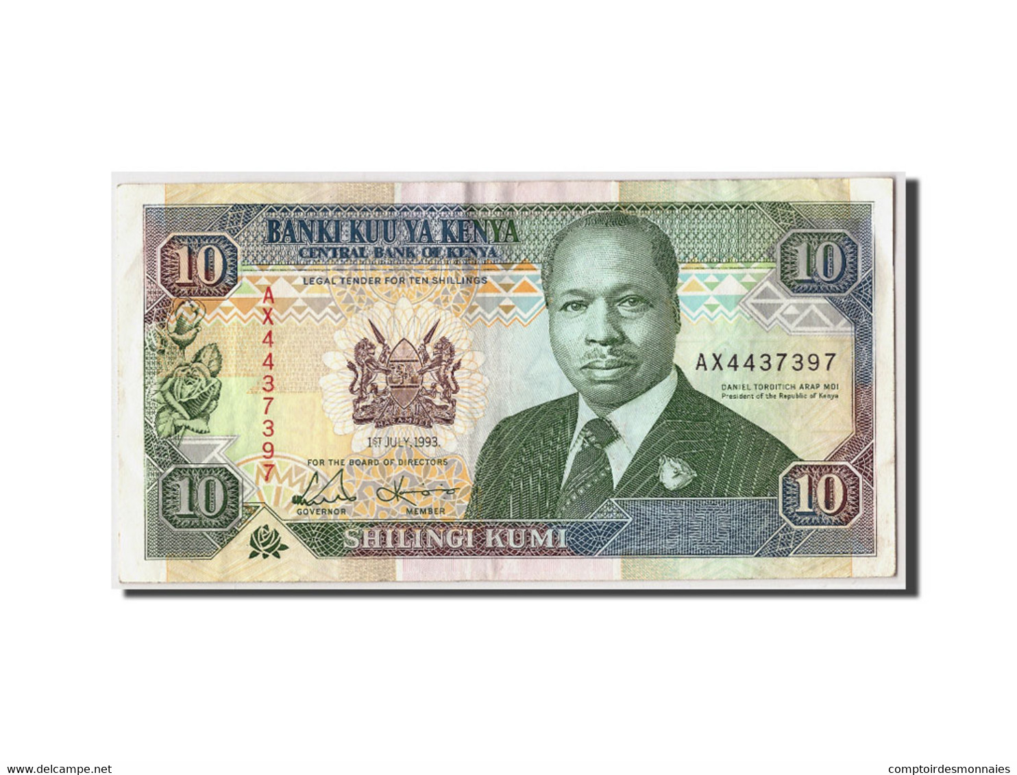 Billet, Kenya, 10 Shillings, 1993, 1993-07-01, TTB - Kenya