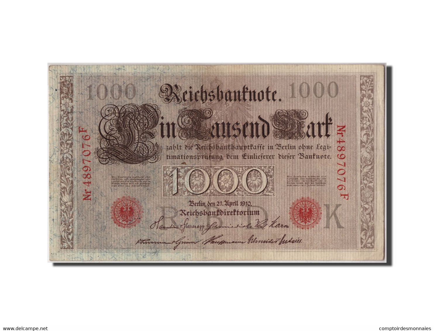 Billet, Allemagne, 1000 Mark, 1910, 1910-04-21, TTB+ - 1000 Mark