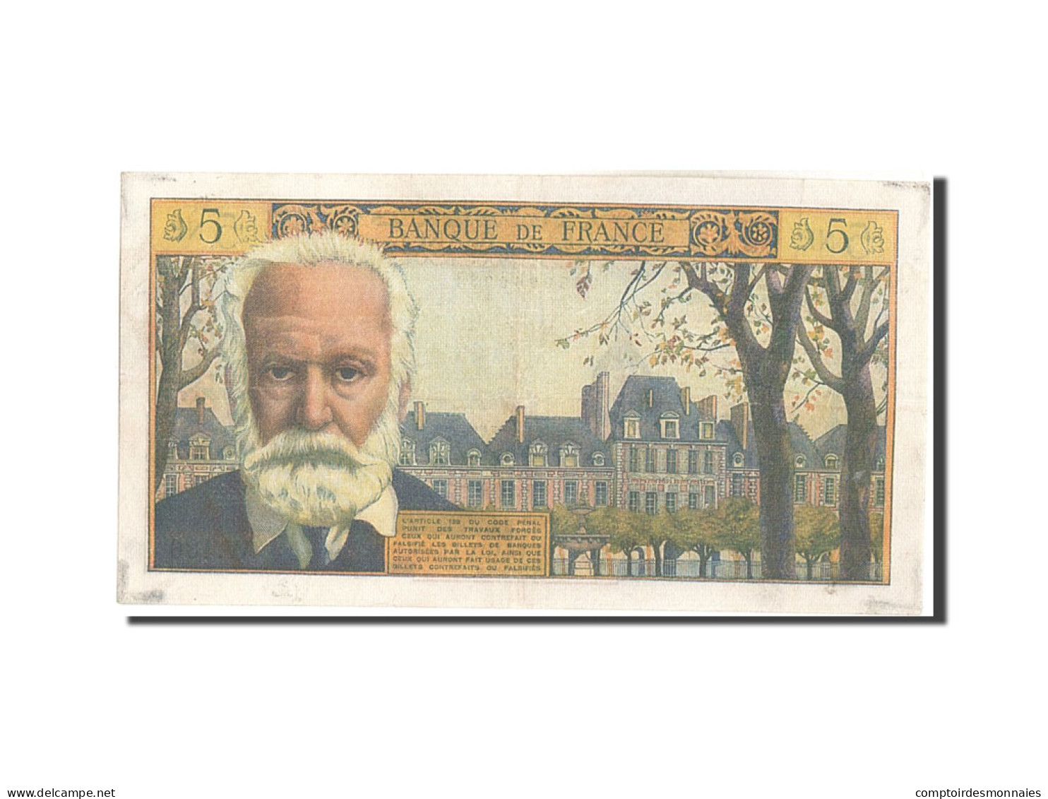 Billet, France, 5 Nouveaux Francs, 5 NF 1959-1965 ''Victor Hugo'', 1965 - 5 NF 1959-1965 ''Victor Hugo''