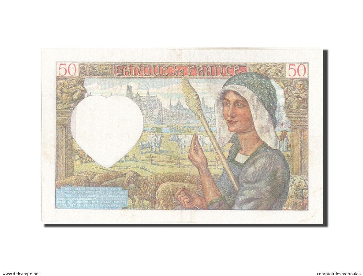 Billet, France, 50 Francs, 50 F 1940-1942 ''Jacques Coeur'', 1940, 1940-12-05 - 50 F 1940-1942 ''Jacques Coeur''