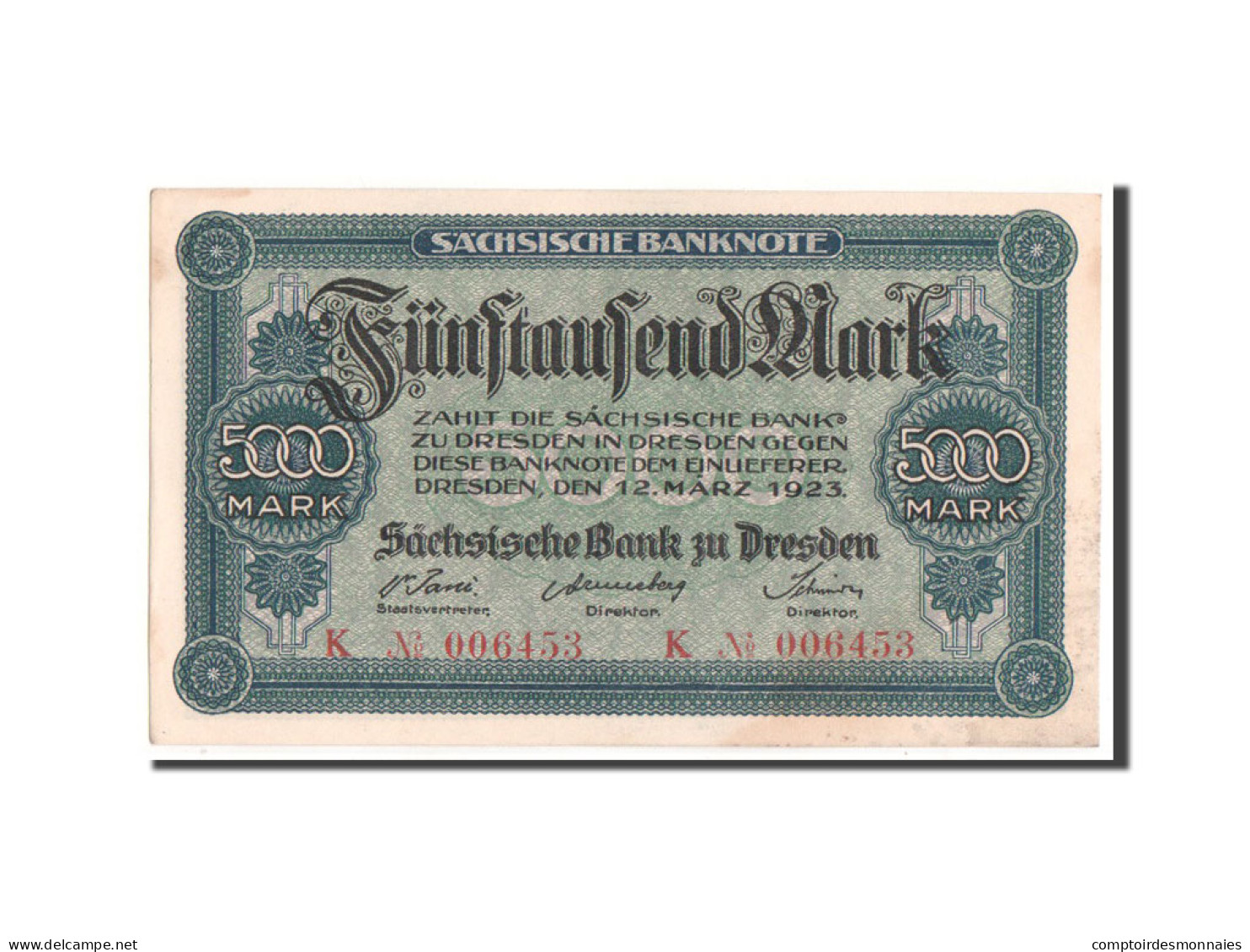 Billet, Etats Allemands, 5000 Mark, 1923, SUP+ - Andere & Zonder Classificatie