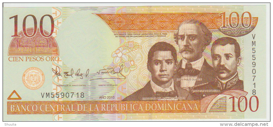 Dominicana 100 Pesos 2010 Pick 177 UNC - República Dominicana