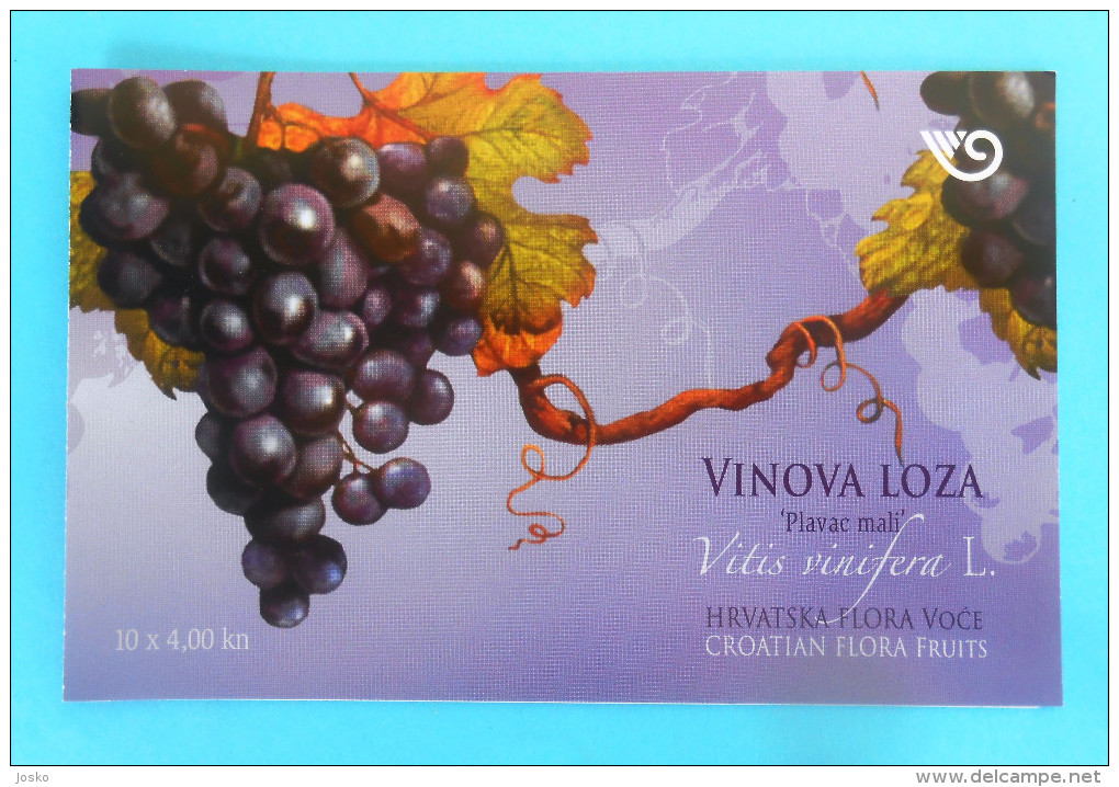 WINE & GRAPEVINE Croatian Flora Fruits Vigne ( Croatian Booklet MNH** ) Vin Vino Wein Vinho Wijn Grape Raisin Grapes Uva - Wines & Alcohols