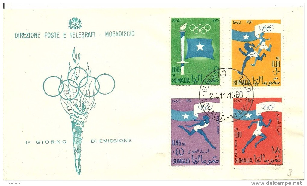 FDC SOMALIA - Verano 1960: Roma