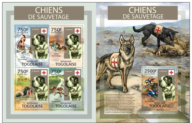 TG13318ab Togo 2013 Wild Dogs Chiens Hunde MNH Stamps SET ** - Togo (1960-...)