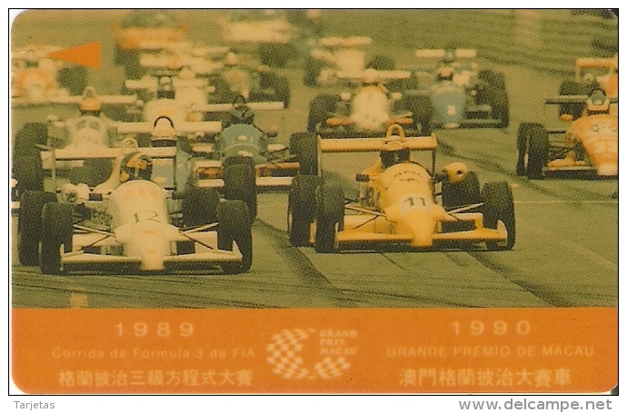 TARJETA DE MACAO DE GRAND PRIX 1990 DE CTM $50 (2MACE) COCHE-CAR-FORMULA 1 - Macao