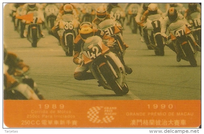 TARJETA DE MACAO DE GRAND PRIX 1990 DE CTM $50 (2MACD) MOTO-MOTORBIKE - Macao