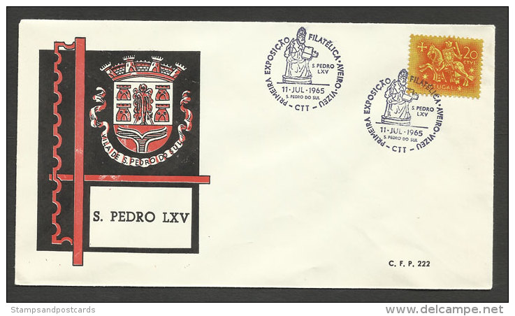 Portugal Cachet Commémoratif  Expo Philatelique Sao Pedro Do Sul 1965 Event Postmark Stamp Expo - Flammes & Oblitérations