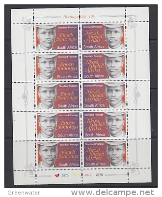 South Africa 1997 Heritage Day 5x2v  In Sheetlet ** Mnh (23234D) - Blokken & Velletjes