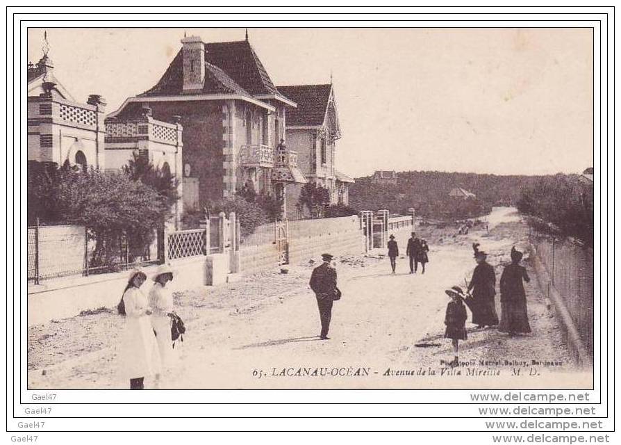 Cpa   Réf-JP-448   (  Dép 33 )     """"   Promenade  Sur L'Avenue De La Villa  Mireille """"   à  LACANAU - OCEAN - Autres & Non Classés