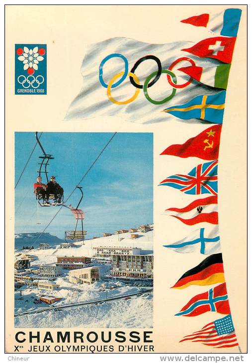 CHAMROUSSE Xes JEUX OLYMPIQUES D'HIVER 1968  CARTE MULTIVUES - Chamrousse